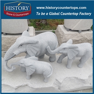 History Stone High Quality Cheap Price Wholesale Products, Natural Granite Grey Color Famous Customized Hippopotamus and Buffalo Sculpture, Hot-Selling for Decorations, Animal Statue & Handcrafts