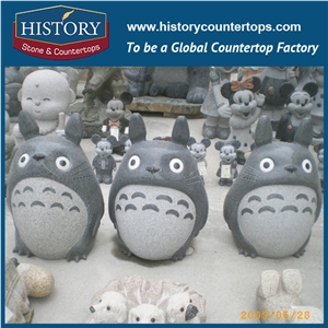 History Stone High Quality Cheap Price Wholesale Products, Natural Granite Grey Color Famous Customized Three Lovely Puppies Sculpture, Hot-Selling for Decorations, Animal Statue & Handcrafts
