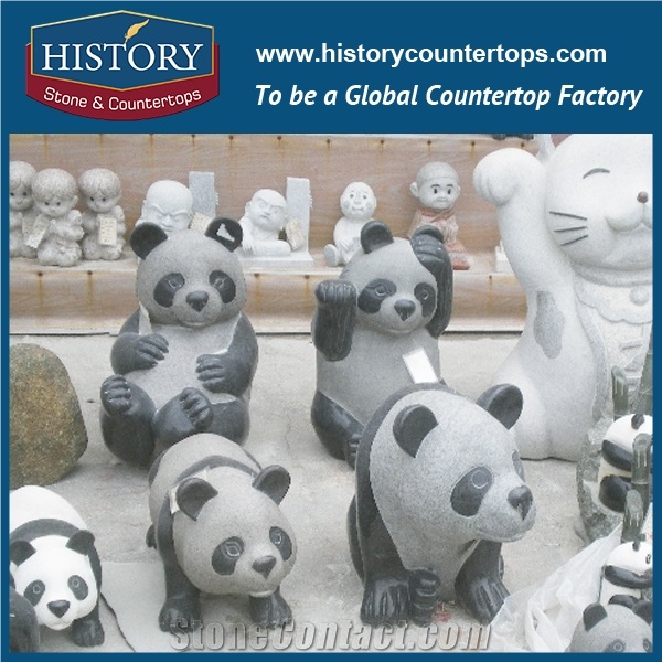History Stone High Quality Cheap Price Wholesale Products, Natural Granite Grey Color Famous Customized Three Lovely Puppies Sculpture, Hot-Selling for Decorations, Animal Statue & Handcrafts