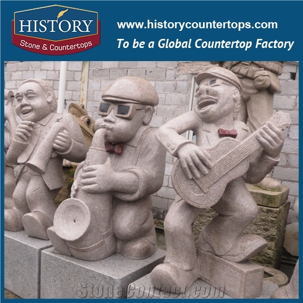 History Stone High Quality Cheap Price Wholesale Products, Natural Granite Yellow Abstract Long Hair Beautiful Woman Dancing with Man Sculpture, Hot-Selling for Decorations, Human Statue Handcrafts