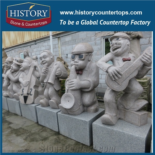 History Stone High Quality Cheap Price Wholesale Products, Natural Granite Yellow Abstract Long Hair Beautiful Woman Dancing with Man Sculpture, Hot-Selling for Decorations, Human Statue Handcrafts