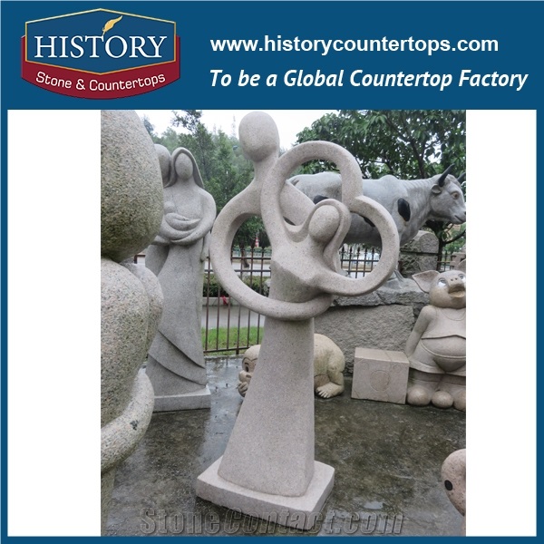 History Stone High Quality Cheap Price Wholesale Products, Natural Granite Yellow Color Famous Abstract Man Hugging Woman Waist Sculpture, Hot-Selling for Decorations, Human Statue Handcrafts