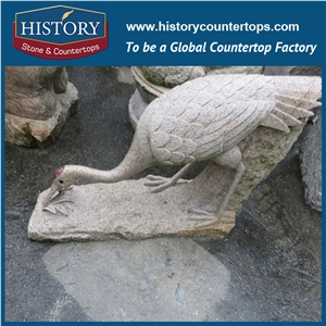 History Stone High Quality Cheap Price Wholesale Products, Natural Granite Yellow Color Famous Customized Squirrel on Garbage Can Sculpture, Hot-Selling for Decorations, Animal Statue & Handcrafts