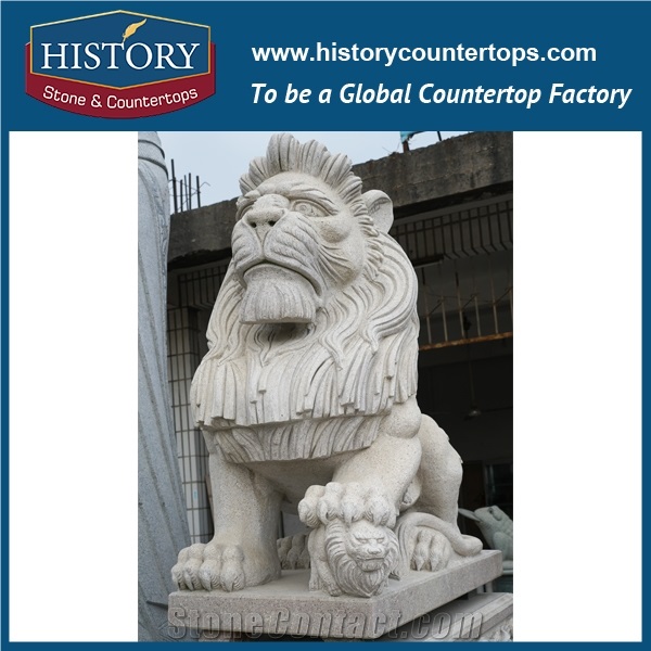History Stone High Quality Cheap Price Wholesale Products, Natural Granite Yellow Color Famous Customized Vivid Gazing Deer Sculpture, Hot-Selling for Decorations, Animal Statue & Handcrafts