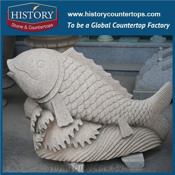 History Stone High Quality Cheap Price Wholesale Products, Natural Granite Yellow Color Famous Customized Vivid Gazing Deer Sculpture, Hot-Selling for Decorations, Animal Statue & Handcrafts