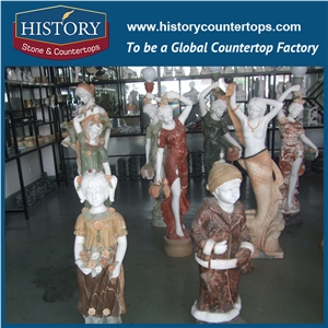 History Stone High Quality Cheap Price Wholesale Products, Natural Marble Pink Color Famous Beautiful Long Hair Dancing Lady Sculpture, Hot-Selling for Decorations in Garden, Square, Household, Human