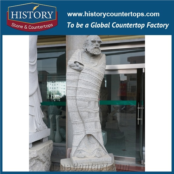 History Stone High Quality Wholesale Products, White Color Cut-To-Size Marble Carved Playing Mother and Son Statue for Decorations Indoors or Outdoors, Human Sculptures, Handcrafts