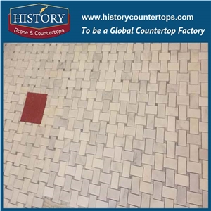 History Stone High Reputation Reliable Quality Shandong Manufacturer, Natural China Grey Limestone 3 D Pattern Linear Striped Mosaic Flooring Tiles for Interior Decoration, Floor & Wall Mosaic