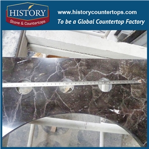 History Stone Hm100 Emperador High Polished Marble Low Cost Chinese Professional Building Material for Solid Surface Countertops & Bathroom Vanity Top Replacement Options