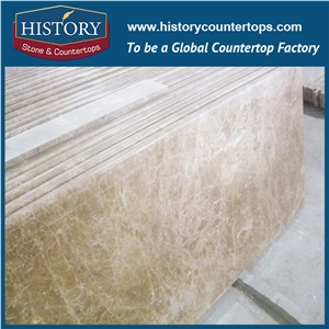 History Stone Hmj007 Light Emperador Natural Marble Factory Supply Custom Furniture Uk Style for Bathroom Countertop, Bathroom Vanity Tops, Bath Makeup Top