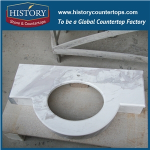 History Stone Hmj011 Volakas Bullnose Prefab Cheap Price Natural Special Polished Impoted Laminate Table Bases Replacement Options for Coubtertops & Bathroom Vanity Tops