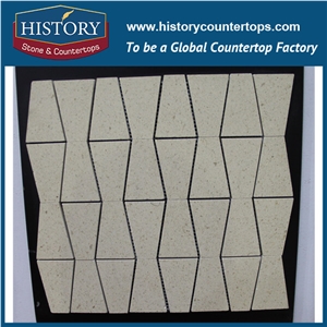 History Stone Hot Sale Modern Design Guangdong Yunfu Products, Natural Honed Green Marble Random Pattern Interior Decorative Mosaic Tile Made in China Wall and Flooring Marble Mosaic