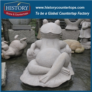 History Stone Hot-Selling High Quality Perfect Wholesale Products, Natural Yellow Granite Dotted Dogs with Cheap Price for Garden, Zoo, House Decorations, Animal Sculptures & Handcrafts