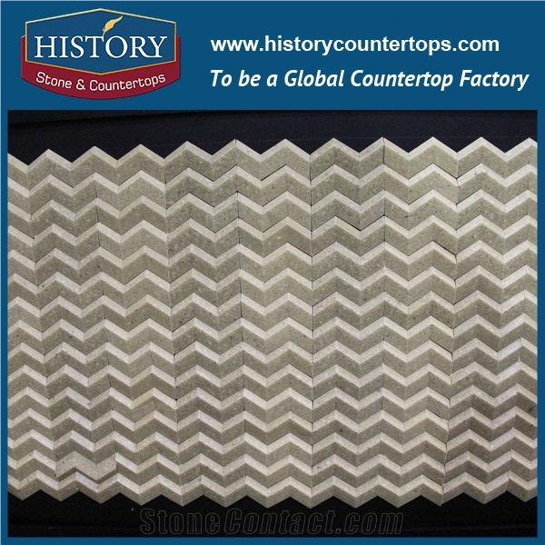 History Stone Iso Certificate High Quality Standard Fast Delivery, Polished Bianco Carrara and Green Basket Weave Pattern Mosaic Tile for Interior Decoration, Floor & Wall White Marble Mosaic