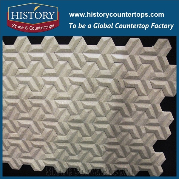 History Stone Iso Certificate High Quality Standard Fast Delivery, Polished Bianco Carrara and Green Basket Weave Pattern Mosaic Tile for Interior Decoration, Floor & Wall White Marble Mosaic