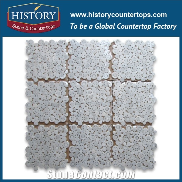 History Stone Made in China High Standard Modern Design, Natural Polished Spain Cream Marfil Marble 3 D Non-Slip Mosaic Tiles for Home Interior Decoration, Flooring & Wall Beige Marble Mosaic