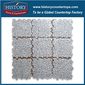 History Stone Made in China High Standard Modern Design, Natural Polished Spain Cream Marfil Marble 3 D Non-Slip Mosaic Tiles for Home Interior Decoration, Flooring & Wall Beige Marble Mosaic
