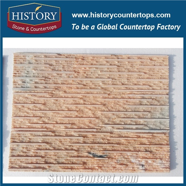 History Stone Natural Surface Pure Pink Marble Culture Stone for Multi-Style Exterior Wall Covering, Corner Panels