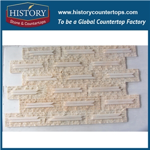 History Stone Natural Surface Pure Pink Marble Culture Stone for Multi-Style Exterior Wall Covering, Corner Panels