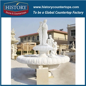 History Stone Perfect China Foshan Product with Cheap Price, Natural Polished White Marble Tiered Carved Luxurious Light Garden Water Fountain Waterfall, Decorative Water Fountain