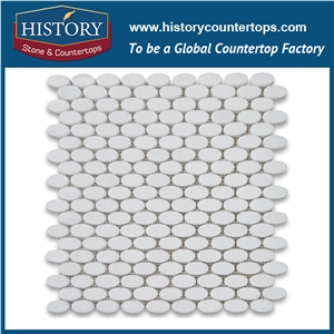 History Stone Premium Tiles Quanzhou Supply, New Pattern Natural Polished White Thassos Marble Ellipse Oval Pattern Mosaic for Kitchen Backsplash, Wall Cladding, Subway Floor, Murals & Flooring Mosaic History Stone Premium Tiles Quanzhou Supply, New Pattern Natural Polished White Thassos Marble Ellipse Oval Pattern Mosaic for Kitchen Backsplash, Wall Cladding, Subway Floor, Murals & Flooring Mosaic