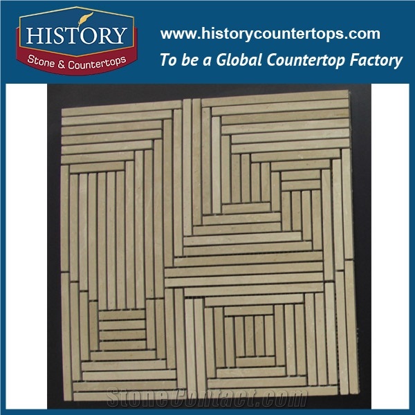 History Stone Professional Craftsmanship Shandong Supplier High Quality Competitive Price, Bianco Carrara Flower Pattern Mosaic Tile for Interior Decoration, Floor & Wall White Marble Mosaic
