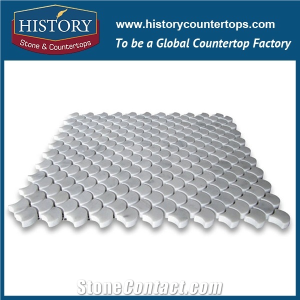 History Stone Qualified Distributors near Me, Nature New Honed Calacatta Gold White Marble Grand Fish Scale Fan Pattern Buy Mosaic Tiles for Living Room, Ktv, Bedroom, Hotel Decorations