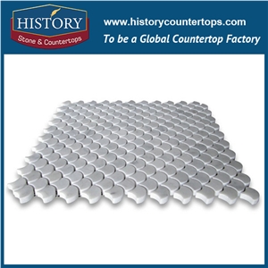 History Stone Qualified Distributors near Me, Nature New Honed Calacatta Gold White Marble Grand Fish Scale Fan Pattern Buy Mosaic Tiles for Living Room, Ktv, Bedroom, Hotel Decorations