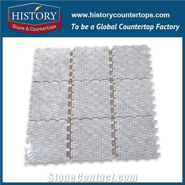 History Stone Qualified Xiamen Producer, Novel Design High Quality Honed Carrara White Mini Versailles Pattern Mosaic Tiles for Living Room, Ktv, Bedroom, Hotel, Decorative Flooring Marble Mosaic