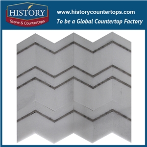 History Stone Reasonable Price Quanzhou Factory Modern Design, Polished Cream Marfil Beige Marble 1×2 Herringbone Mosaic Tiles for Kitchen, Tv Background Wall Cladding, Decorative Floor Mosaic