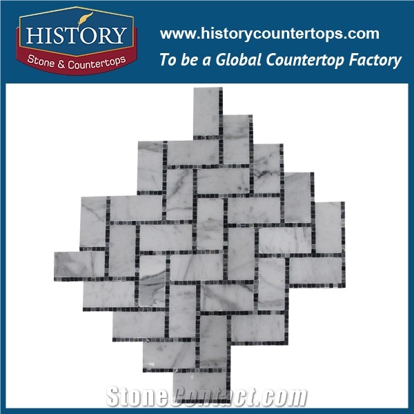 History Stone Reasonable Price Quanzhou Factory Modern Design, Polished Cream Marfil Beige Marble 1×2 Herringbone Mosaic Tiles for Kitchen, Tv Background Wall Cladding, Decorative Floor Mosaic