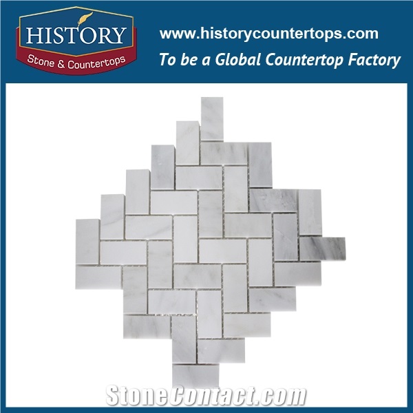 History Stone Reasonable Price Quanzhou Factory Modern Design, Polished Cream Marfil Beige Marble 1×2 Herringbone Mosaic Tiles for Kitchen, Tv Background Wall Cladding, Decorative Floor Mosaic
