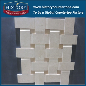 History Stone Reliable Quanzhou Factory Wholesaler with Cheap Price, Arabescato Corchia and Black Big Dots Mosaic Pattern Tiles for Kitchen Backsplash and Bathroom Wall, White Marble Floor Mosaic