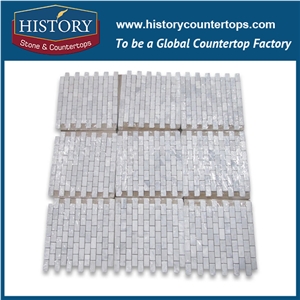 History Stone Reputed Quanzhou Shuitou Manufacturer High Quality, Polished Cream Marfil Beige Marble Rectangular Strips Mixed Brick Mosaic Hall Floor Tiles Patterns, Flooring & Mural Mosaic