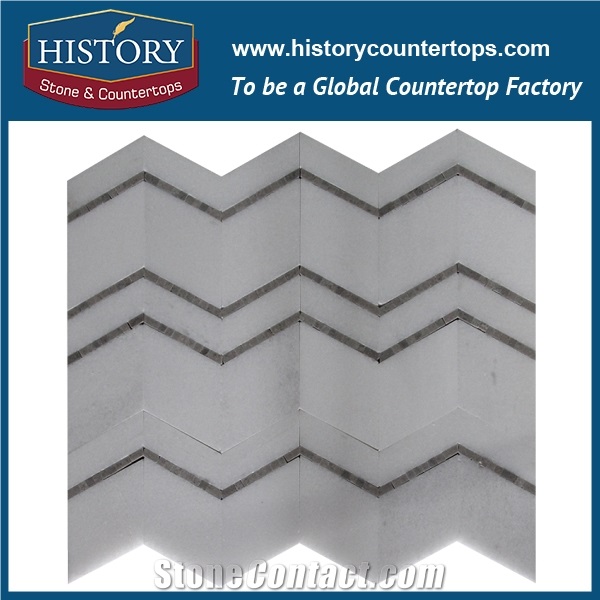 History Stone Shandong Factory Wholesaler, Polished Natural Calacatta Gold Marble 1×3 Herringbone Mosaic Wall Tile Products for Kitchen and Bathroom Decoration, Flooring & Mural Mosaic