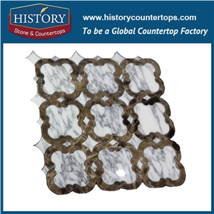 History Stone World-Reputed Xiamen Manufacturers Outstanding Features, Bianco Carrara and Emperador Marble Penny Round Non-Slip Mosaic Tile with Competitive Price, Floor & Wall Mosaic