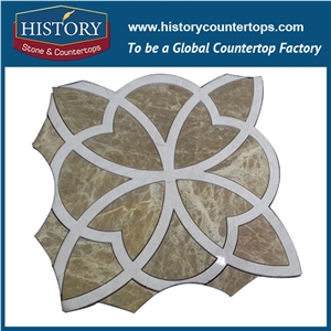 History Stone World-Reputed Xiamen Manufacturers Outstanding Features, Bianco Carrara and Emperador Marble Penny Round Non-Slip Mosaic Tile with Competitive Price, Floor & Wall Mosaic
