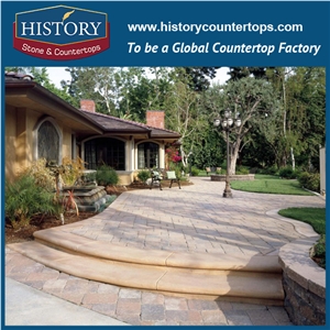 History Stones 2017 Hot Sale Different Size G682 Light Yellow Granite Cube Named Outside Decoration Natural Split Garden Wall Landscape Paving Building Material, Walkway, Landscaping Stones Curbstone