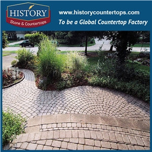 History Stones 2017 Hot Sale Different Size G682 Light Yellow Granite Cube Named Outside Decoration Natural Split Garden Wall Landscape Paving Building Material, Walkway, Landscaping Stones Curbstone