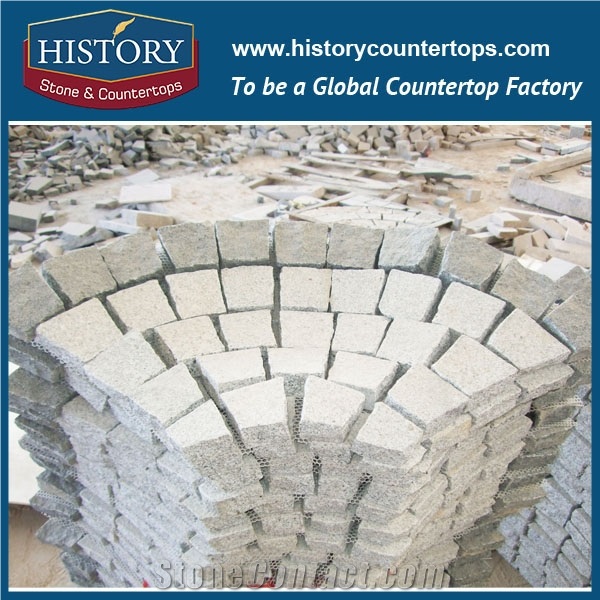 History Stones 2017 New Style Light Grey G603 Top Natural Split Surface Fan Patterns Floor Design on Sale Outdoor Building Construction Material House Stepping Paver Cobblestone Sheet & Pavers