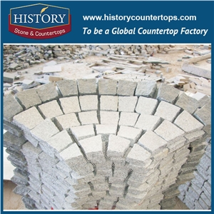 History Stones 2017 New Style Light Grey G603 Top Natural Split Surface Fan Patterns Floor Design on Sale Outdoor Building Construction Material House Stepping Paver Cobblestone Sheet & Pavers