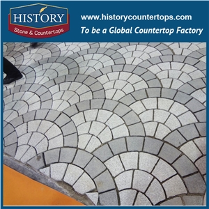 History Stones 2017 Popular Natural Split Curved Shaped Grey Granite Flooring Terrace Covering, Garden Road Pavement, Exterior Walkway Floors, Paving Sets, Patio Floor Cobble Stone Sheet & Pavers