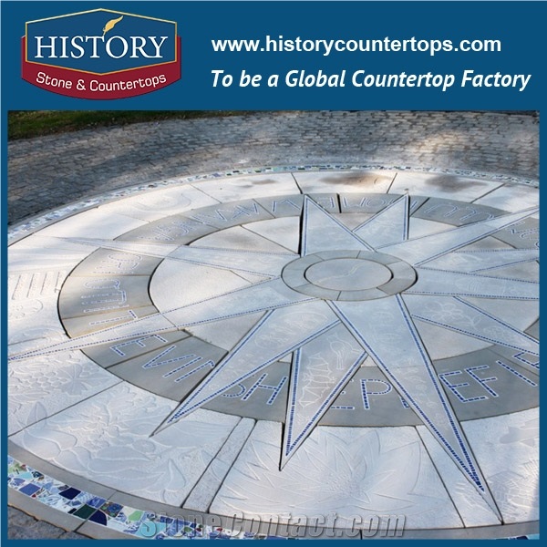 History Stones Best Price Well Design Hexagon Shaped Granite Flooring Tiles Garden Stepping Pavement, Meshed Flagstone, Car Parking Lot, Wall Covering, Compass Landscaping Stones Cube Stone & Paving