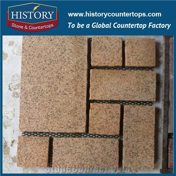 History Stones Building Material Natural Chinese Paver Cut to Size Maple Red Flamed Granite Paving, Garden Stepping Floors, Exterior Floor Paver, Walkway, Rain Drainage Flooring Cobble Sheet & Pavers