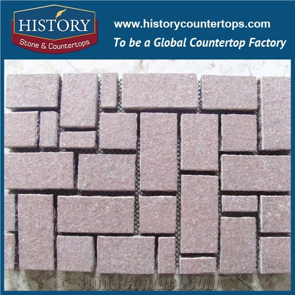 History Stones Building Material Natural Chinese Paver Cut to Size Maple Red Flamed Granite Paving, Garden Stepping Floors, Exterior Floor Paver, Walkway, Rain Drainage Flooring Cobble Sheet & Pavers