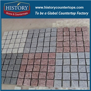 History Stones Building Material Natural Chinese Paver Cut to Size Maple Red Flamed Granite Paving, Garden Stepping Floors, Exterior Floor Paver, Walkway, Rain Drainage Flooring Cobble Sheet & Pavers