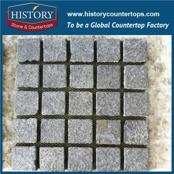 History Stones Bulk Sale China Cheaper Production Line Anomaly Flamed Square Patterns Random Ocean Red Granite Grass Cube Decorative Garden Stepping Stones Road Laying Cobble Sheet & Pavers