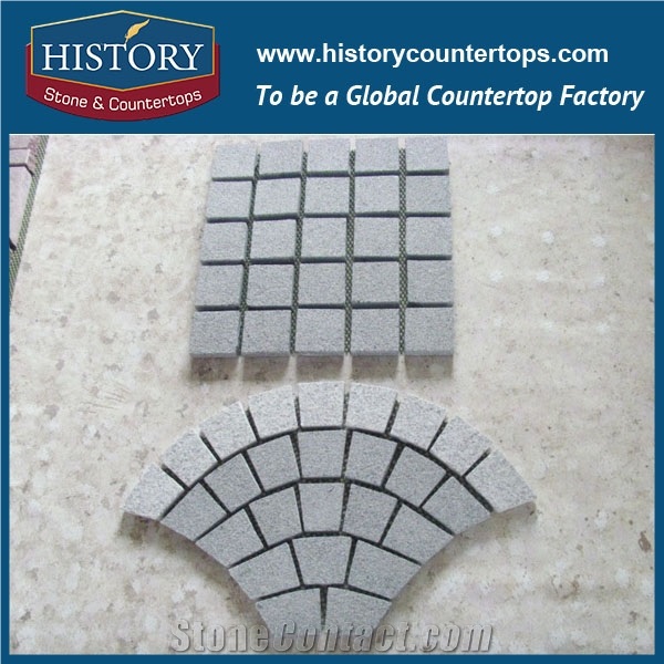 History Stones Bulk Sale China Cheaper Production Line Anomaly Flamed Square Patterns Random Ocean Red Granite Grass Cube Decorative Garden Stepping Stones Road Laying Cobble Sheet & Pavers