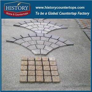 History Stones China Full Connect Style Different Dimensions Hexagon & Square Shape Light Grey Granite G603 Stone Easy Paver Outside Decorative Garden Road Mesh Back Paving Cobble Sheet & Pavers