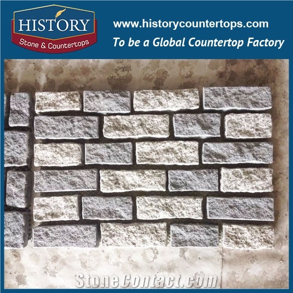 History Stones China Full Connect Style Different Dimensions Hexagon & Square Shape Light Grey Granite G603 Stone Easy Paver Outside Decorative Garden Road Mesh Back Paving Cobble Sheet & Pavers